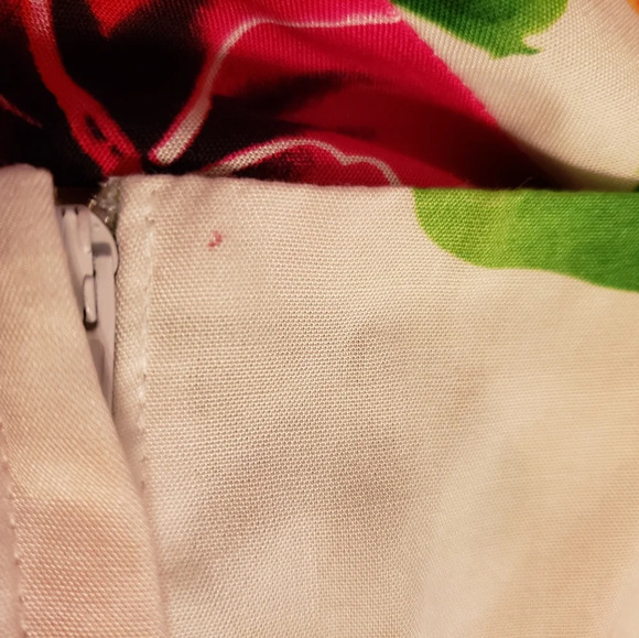 Two Palms Hawaii Rayon White W/Pink Hibiscus Watercolor Floral Midi Dress sz XL - Picture 11 of 12